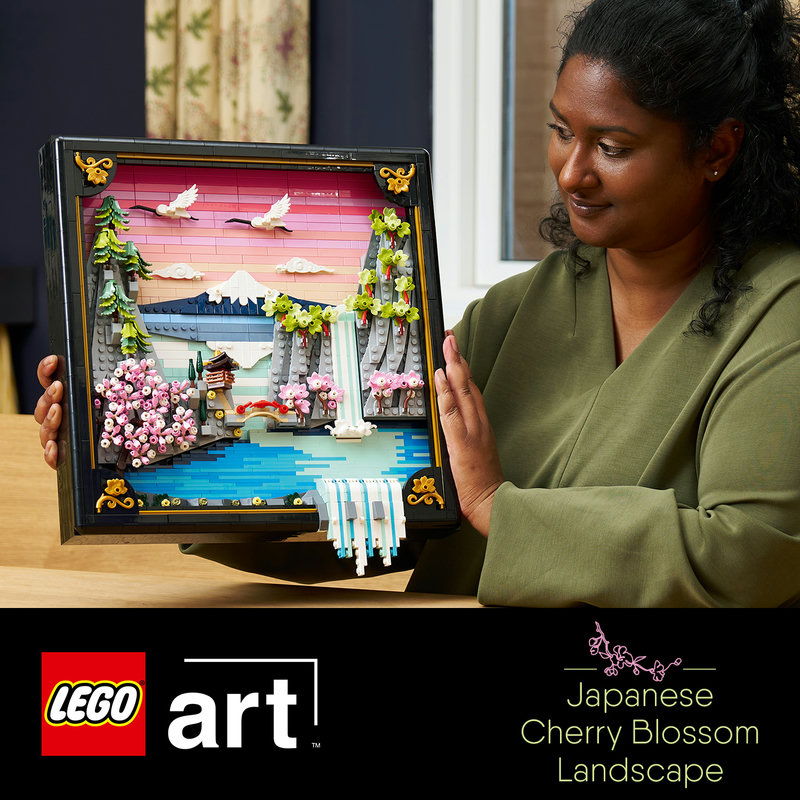 Украса за стена LEGO® с японски черешов цвят