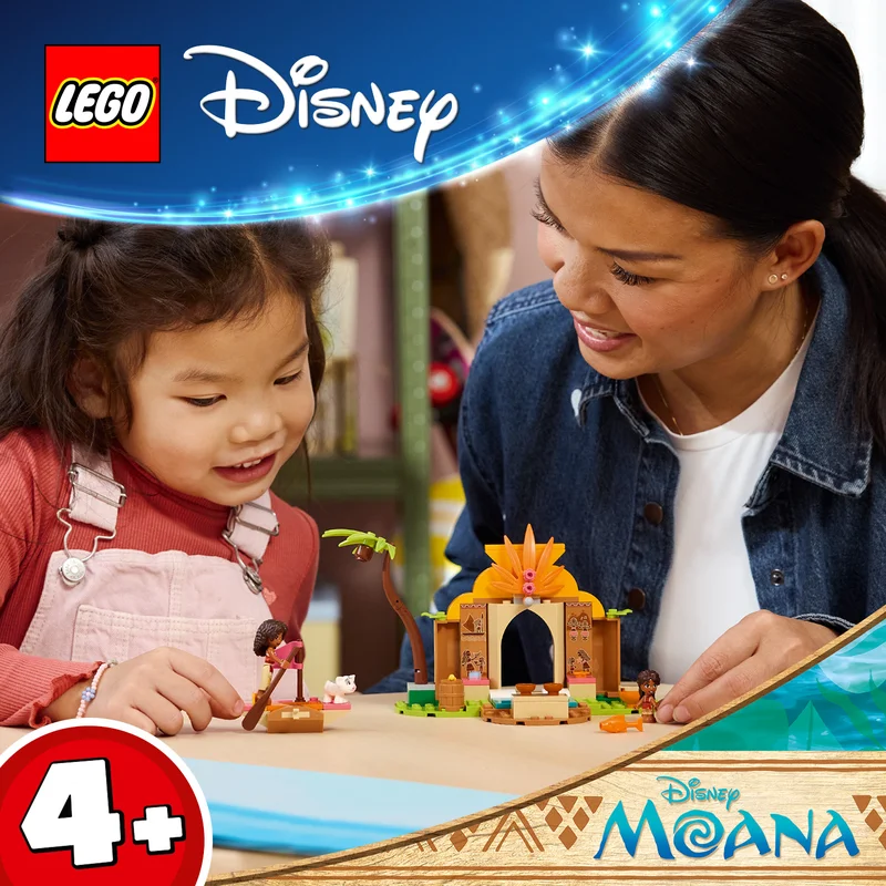 Építőjáték Vaianával, Simeával és Puával a Disney-ből