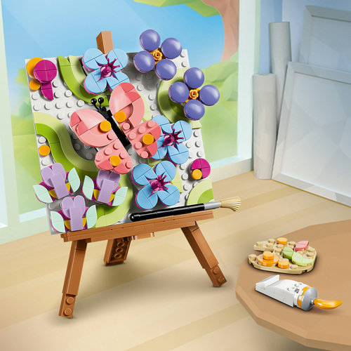 Brick-built painting toy