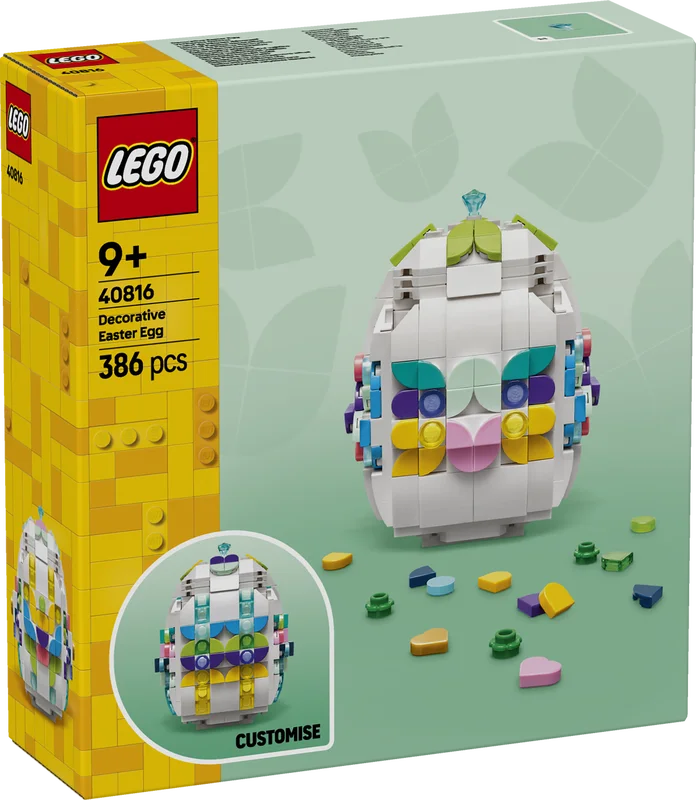 LEGO Dekoracyjna pisanka, zabawka dla dzieci i dekoracja 40816