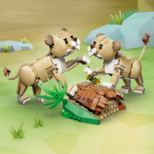Posable lion cubs