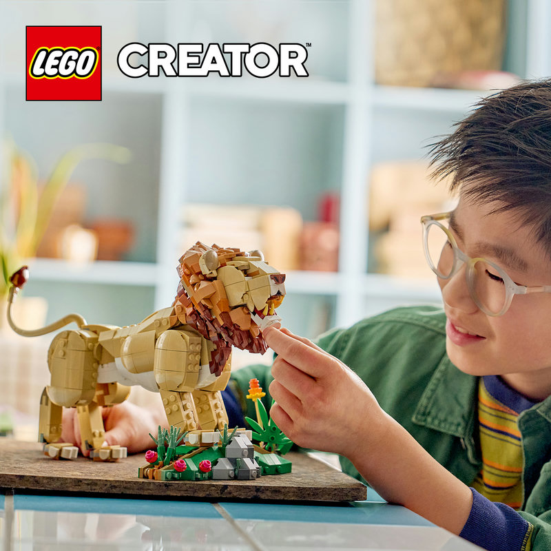 3 lion toy building options in 1 box