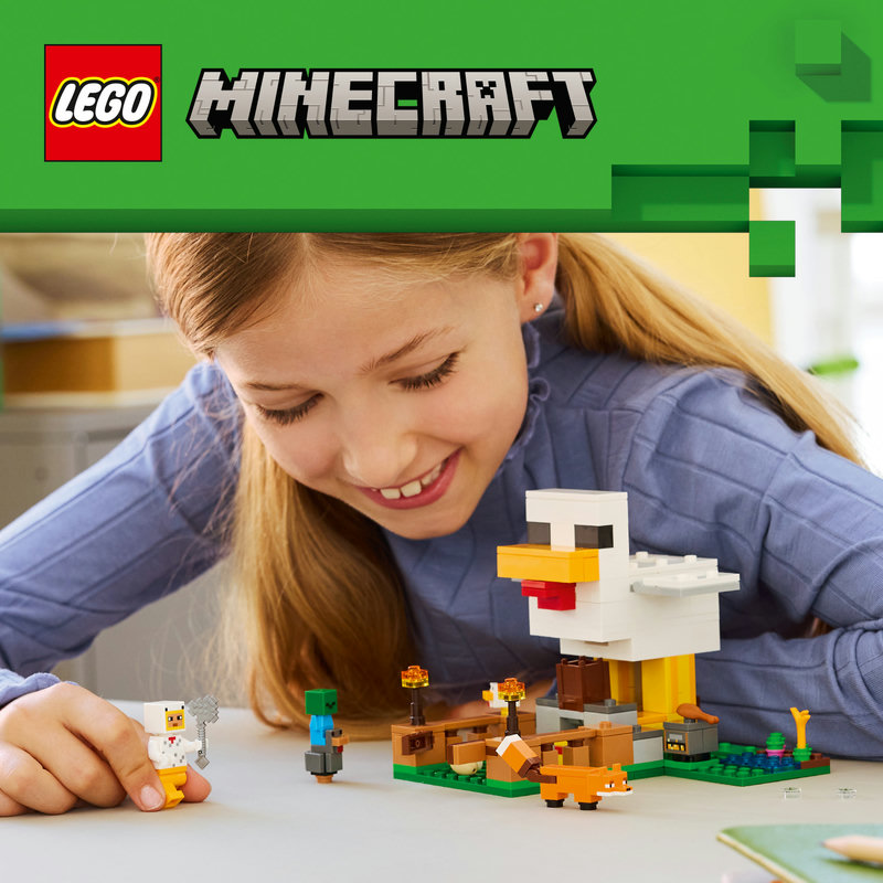 Chicken fun on the Minecraft® farm