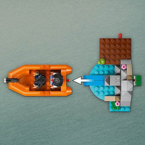Boat launcher on the dock