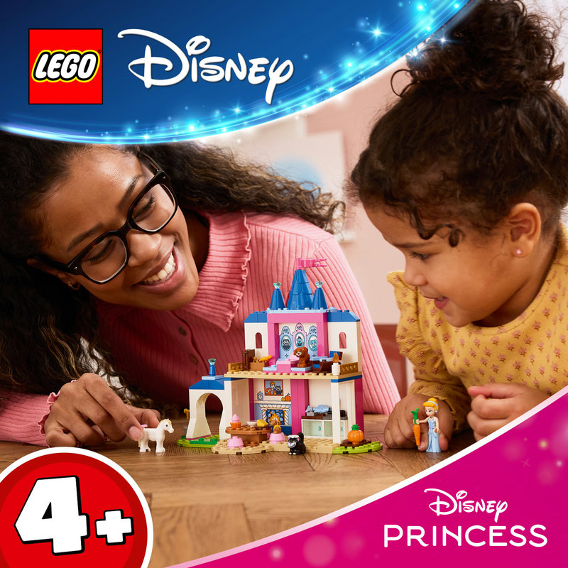 Castle with Cinderella and 4 animal friends