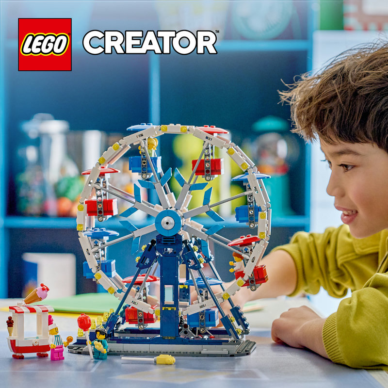 Build 3 amusement park toys with the same bricks