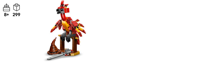LEGO 76448 Fawkes Phönix mit ausgebreiteten Flügeln