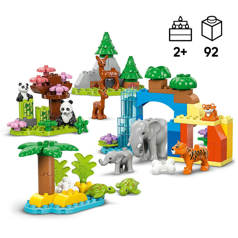 Bevat 10 LEGO® DUPLO® figuren van wilde dieren