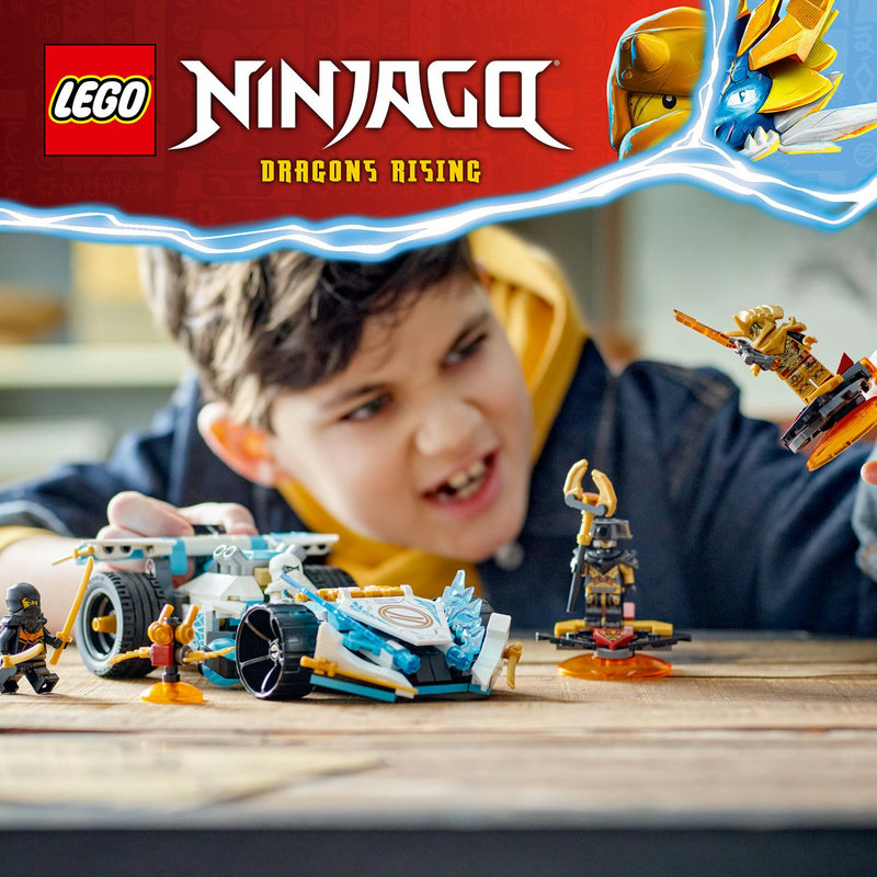 NINJAGO® lenktynių automobilis ir skraidyklės