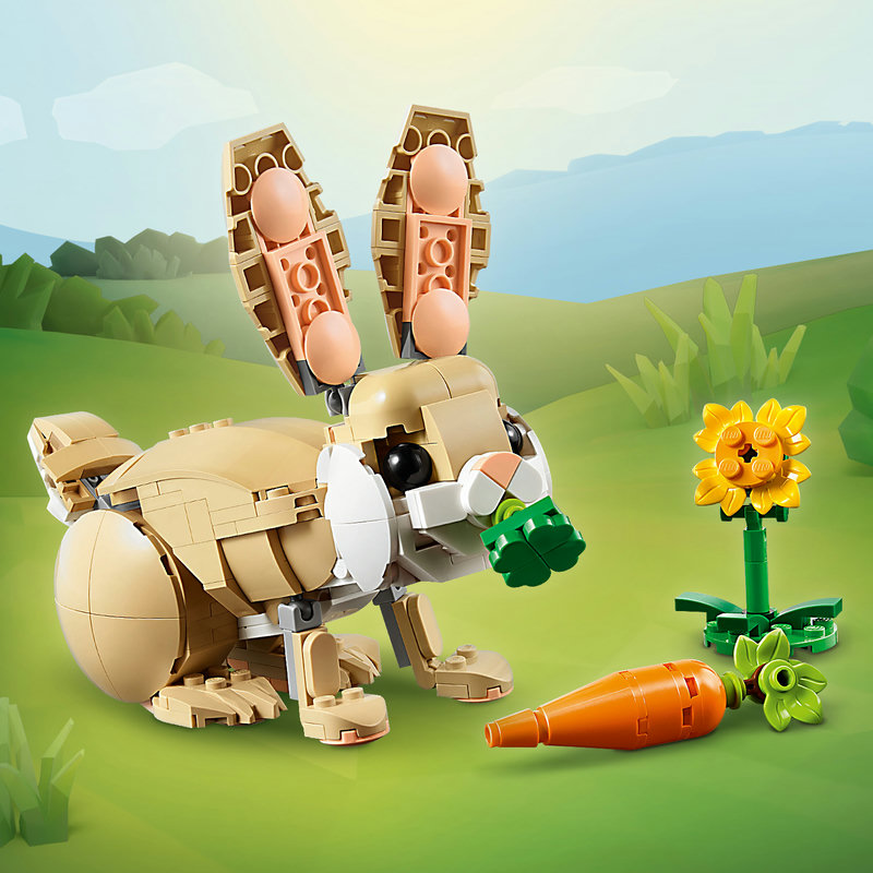 LEGO-Set 31162 alle drei Alternativmodelle – Häschen, Lama und Robbe