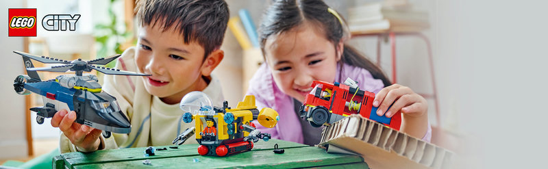 LEGO 60462 Kombinationsset mit Hubschrauber, Löschauto und U-Boot - Gesamtansicht