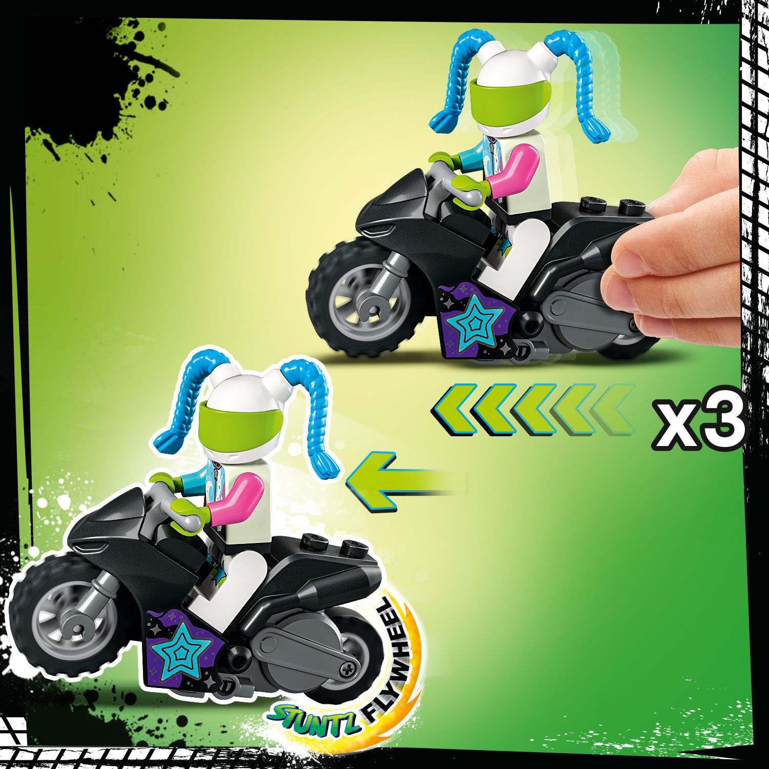 Smagračiu varomas motociklas