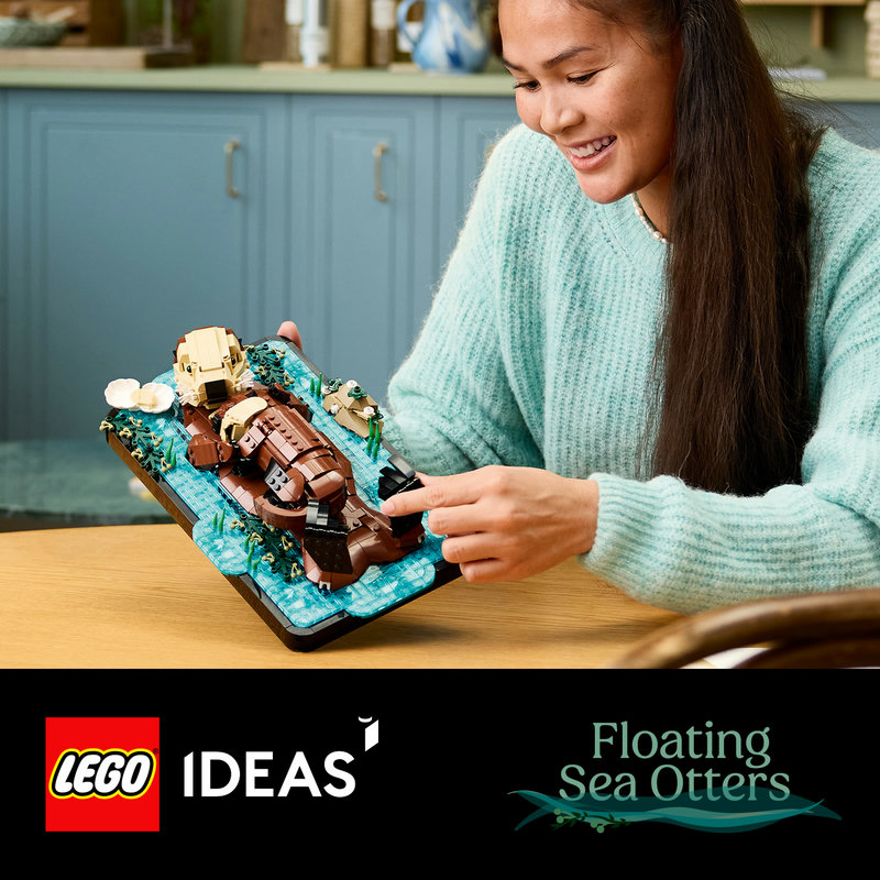 LEGO 21366 Nahaufnahme der schwimmenden Otter