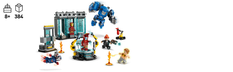 LEGO 76315 Iron Man Labor Spielszene