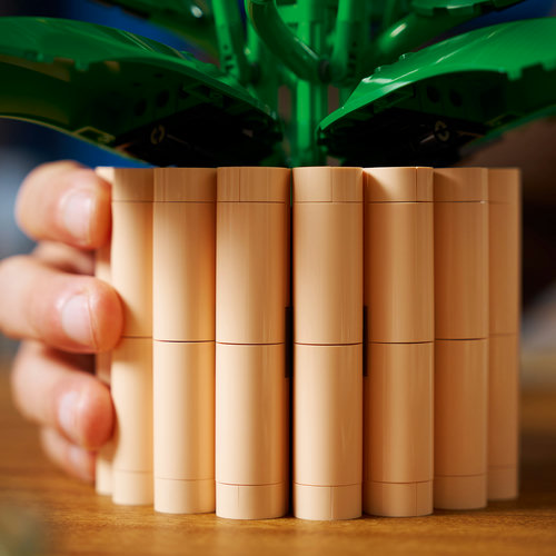 Peach-colored plant pot