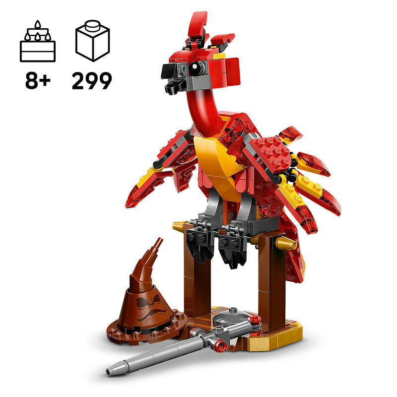 LEGO 76448 Fawkes Phönix seitliche Ansicht