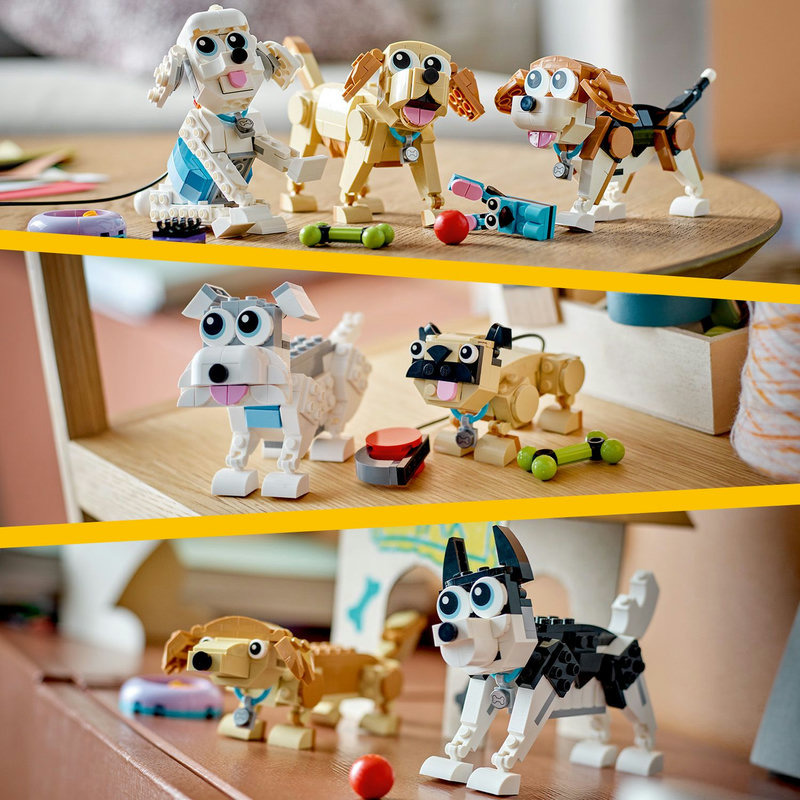 Lõbusad tegevused LEGO® klotsidest kokkupandavate koertega
