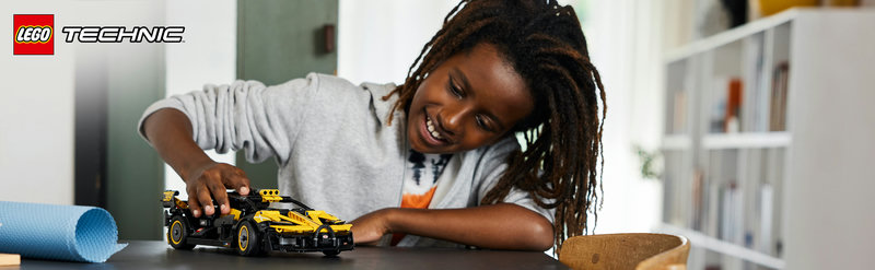 LEGO 42151 Technic Bugatti Bolide in Gelb-Schwarz mit Rennstickern