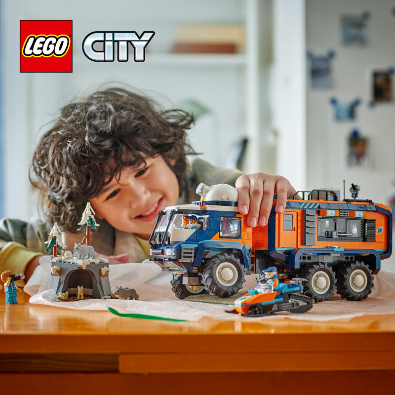 LEGO 60471 Arktis-Truck Detailansicht mit mobilem Labor