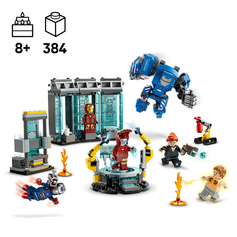 LEGO 76315 Rüstungsvitrinen im Detail