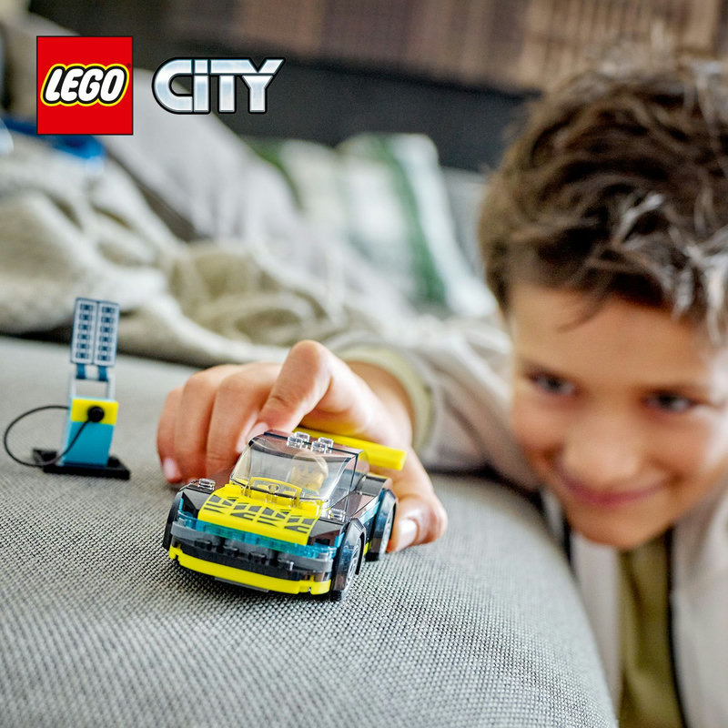 LEGO City 60383 Elektro-Sportwagen Set, Spielzeug-Auto für Kinder