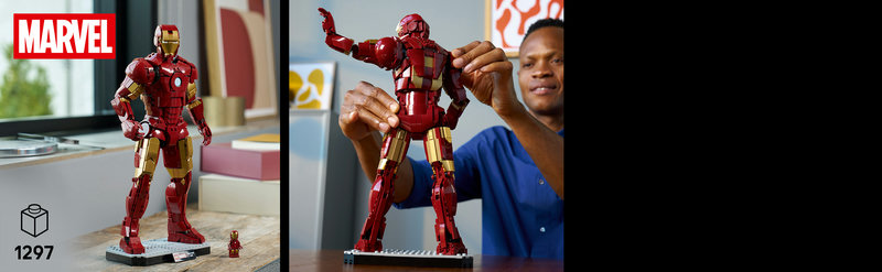 LEGO 76344 Iron Man auf Ausstellungsständer