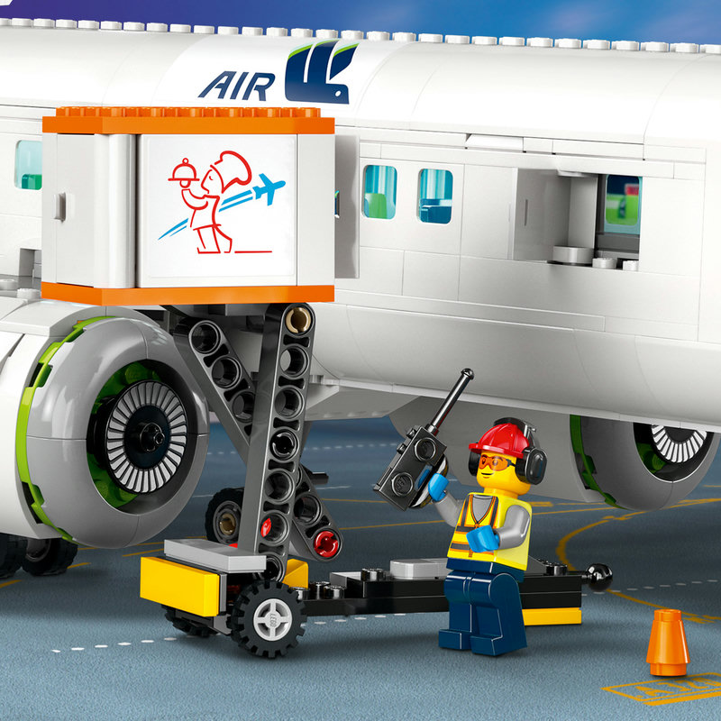 LEGO 60367 komplette Flughafenszene mit Flugzeug und allen Bodenfahrzeugen