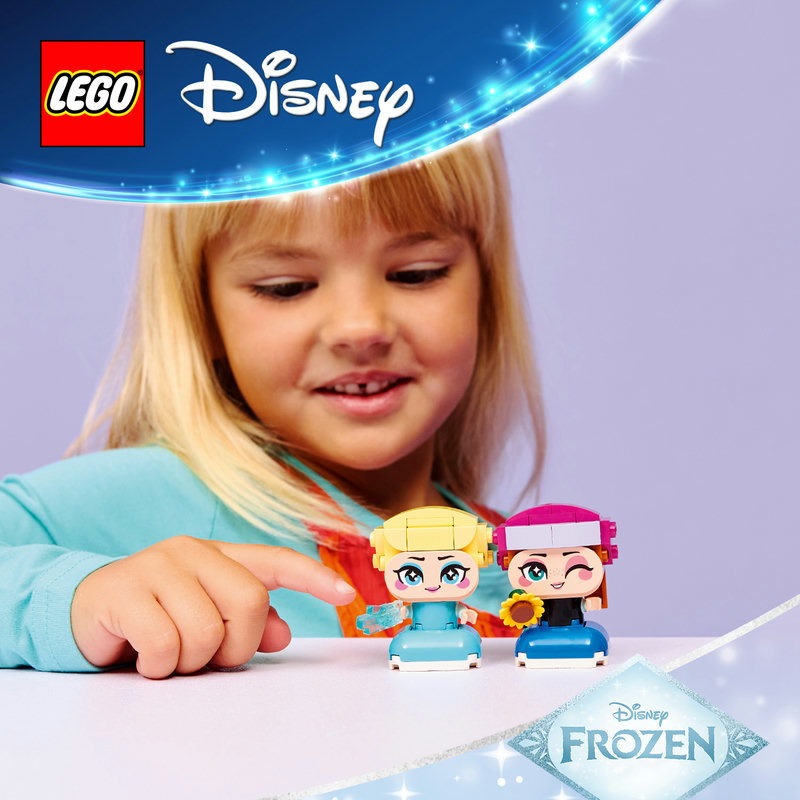 LEGO 43284 Detailansicht der Mini-Prinzessinnen Anna und Elsa