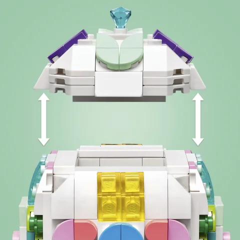 Nyitható felső rész és tároló