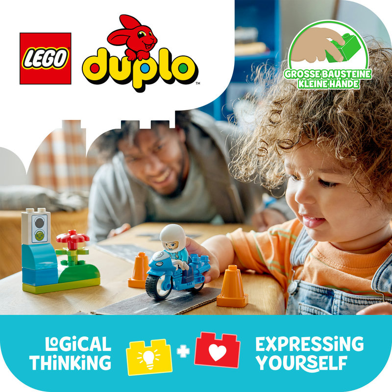 LEGO 10471 DUPLO Polizeimotorrad Detailansicht