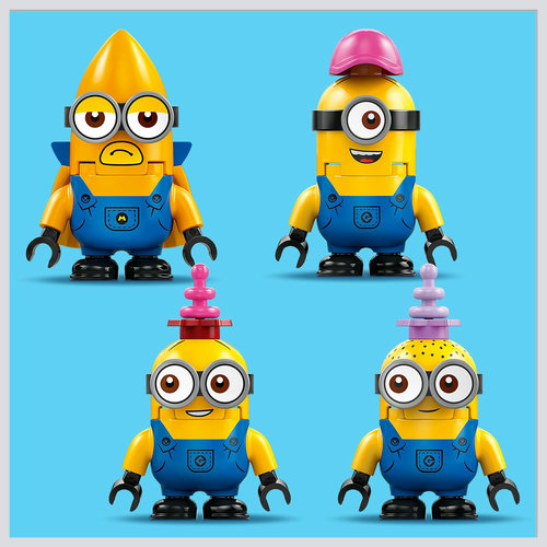 4 verschillende Minion figuren