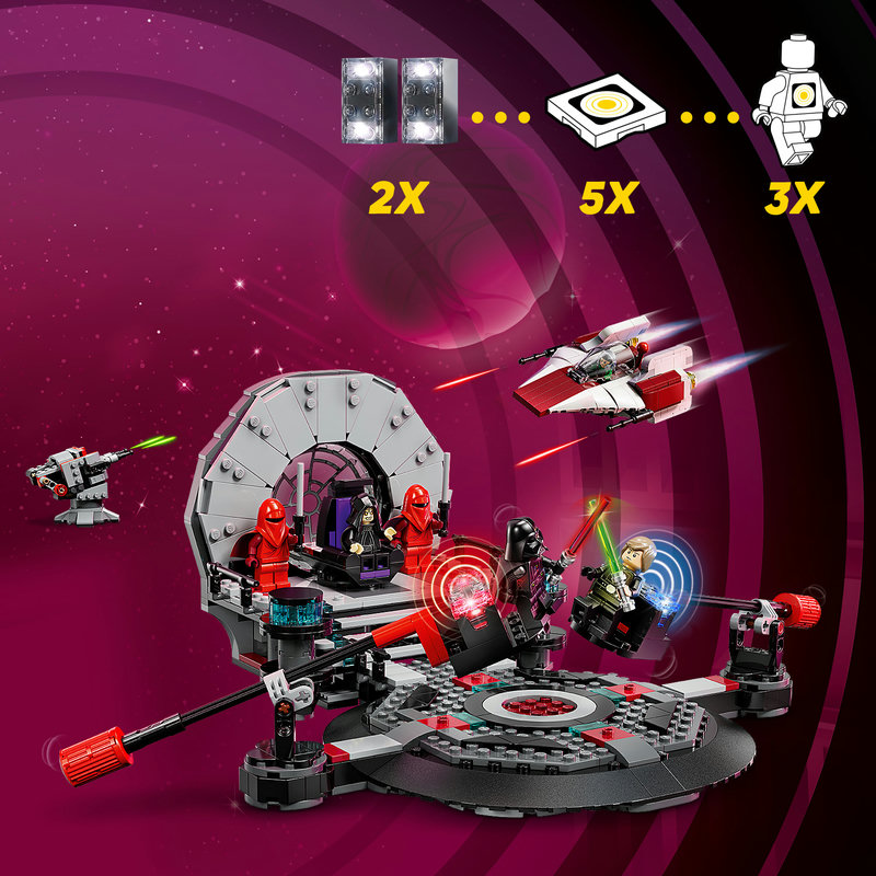 LEGO 75427 Imperator Palpatine SMART Minifigur auf dem Thron mit Lichteffekten