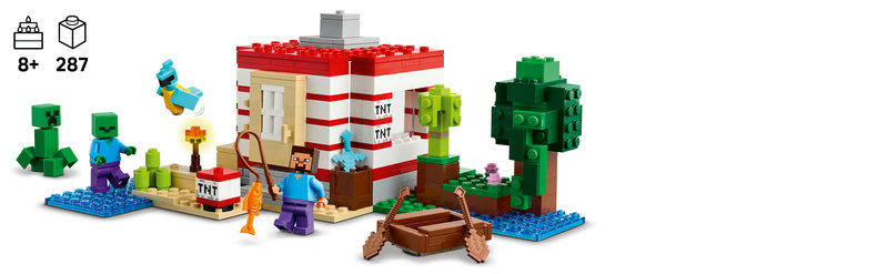 LEGO 21275 Spielszene mit Figuren im Dschungel