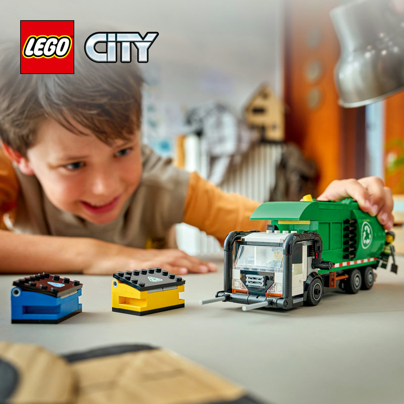 Детски комплект с камион за рециклиране