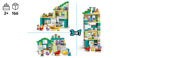 LEGO 10470 DUPLO Familienhaus Spielszene mit Figuren