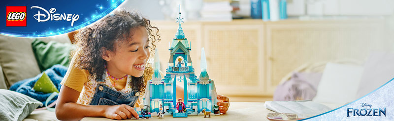 LEGO 43244 Elsas Winterpalast Produktbild mit dem magischen Eisschloss