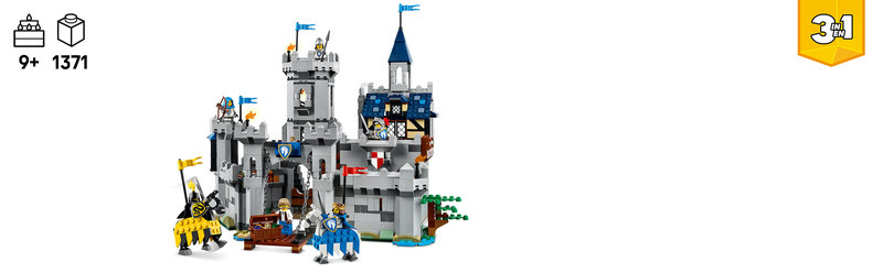 LEGO-Set 31168 – Turnierplatz-Modell mit Rittern und Pferden bei einem Turnier
