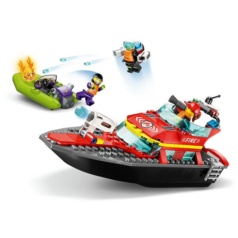 LEGO 60373 Rennboot mit Flammen-Elementen