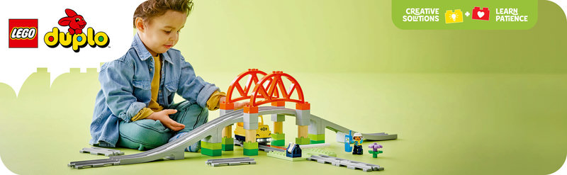 LEGO 10426 DUPLO Eisenbahnbrücke und Schienen Produktbild