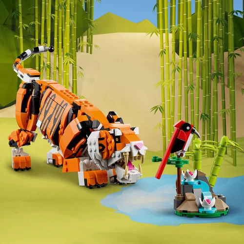 Zabawa z tygrysem i ptakiem