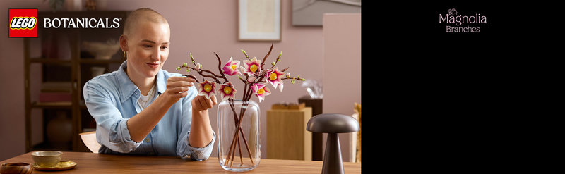LEGO 11510 Magnolienzweige Produktbild mit blühenden Magnolien aus LEGO Steinen