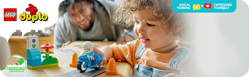 LEGO 10471 DUPLO Blaues Polizeimotorrad Produktbild