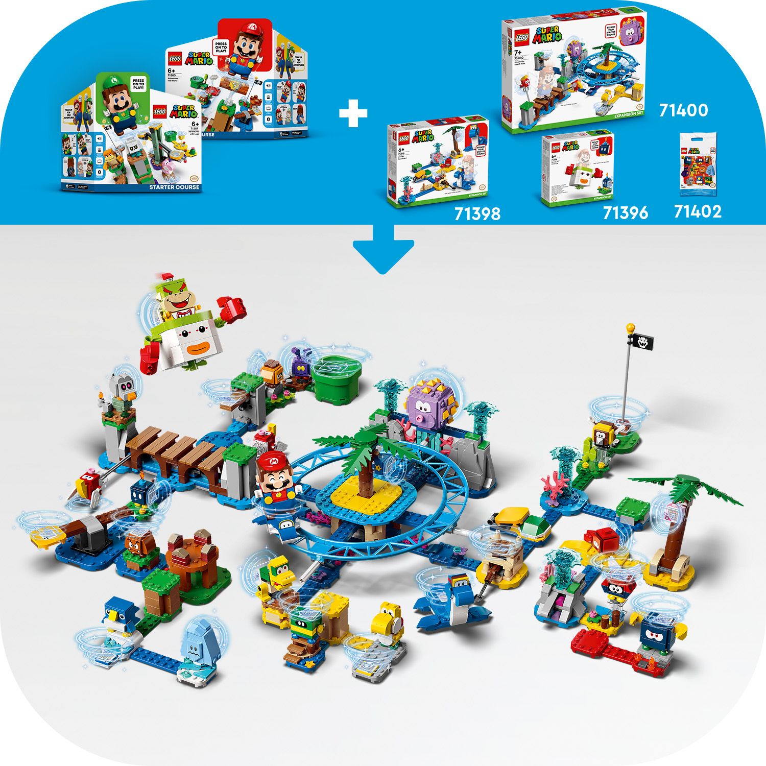 Savieno ar citiem LEGO® Super Mario™ komplektiem