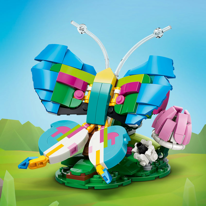 LEGO-Set 31384 Alternativmodell – bunter Schmetterling und tropischer Fisch als Deko-Stücke