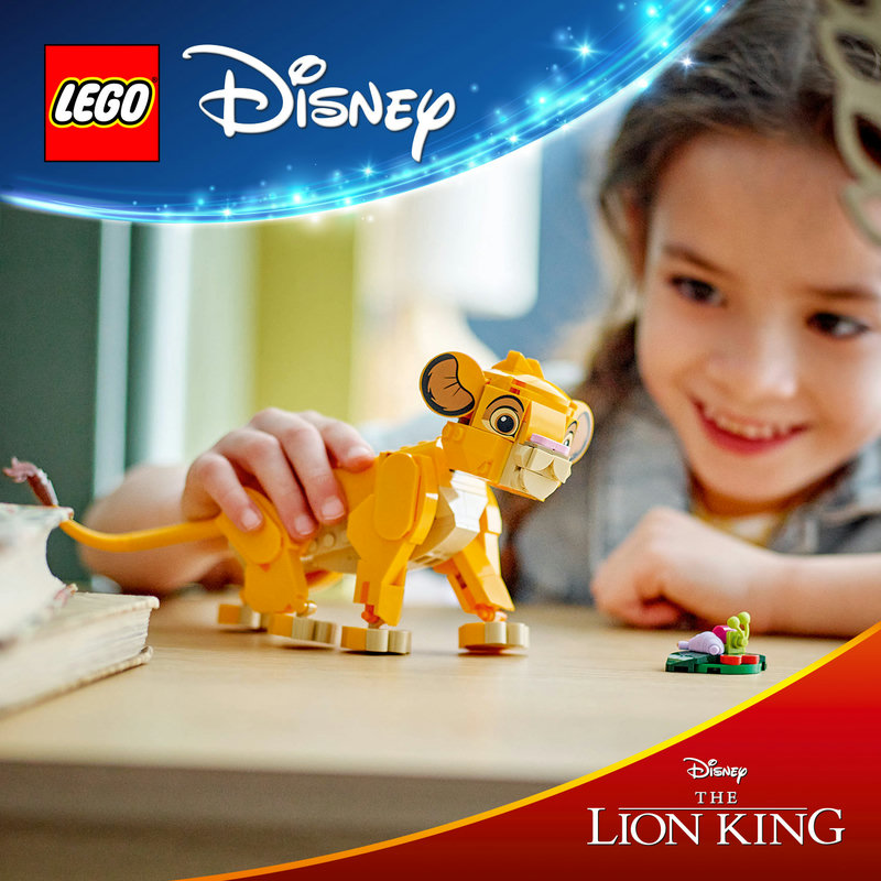 LEGO 43243 Simba Nahaufnahme mit beweglichen Teilen