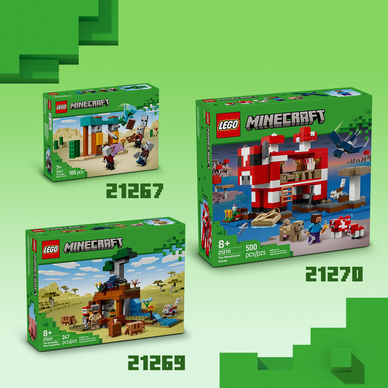 Breid het LEGO® Minecraft® game-plezier uit