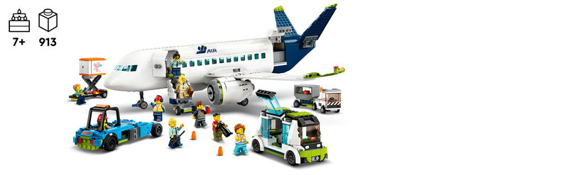 LEGO 60367 Flugzeug mit Catering-Fahrzeug am Rumpf