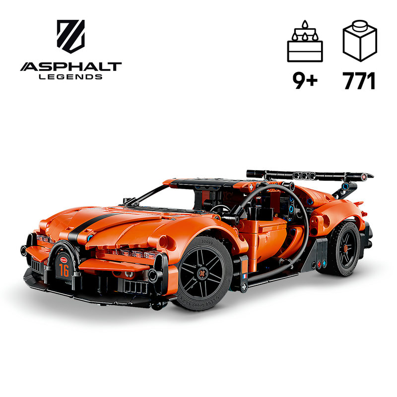 LEGO 42222 Bugatti Chiron Pur Sport Heckansicht