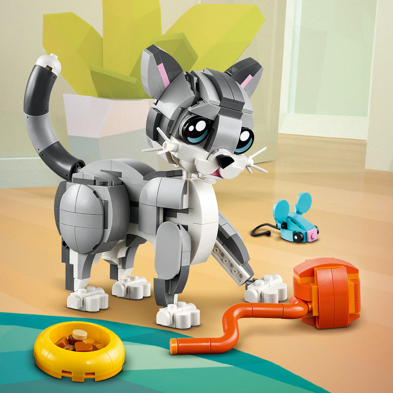 LEGO-Set 31163 alle drei Modelle – Katze, Hund und Taube im Überblick