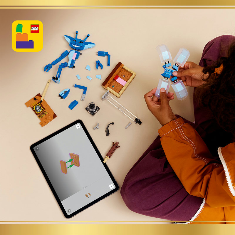 Включва интерактивни 3D инструкции за конструиране